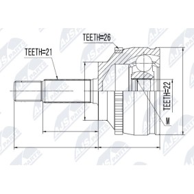 Comprar Juego de articulación, árbol de transmisión de NTY NPZ-RE-015 a bajo precio de 29,42 €