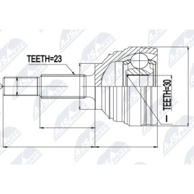 Comprar Juego de articulación, árbol de transmisión de NTY NPZ-RE-023 a bajo precio de 38,87 €