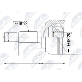 Comprar Juego de articulación, árbol de transmisión de NTY NPZ-RE-028 a bajo precio de 41,62 €