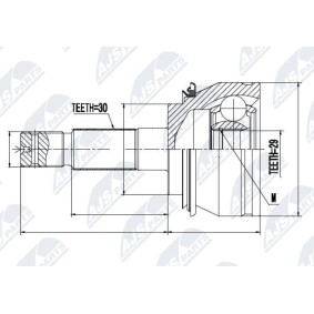 Gelenksatz, Antriebswelle NPZ-TY-076