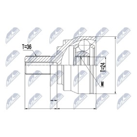 Comprar Juego de articulación, árbol de transmisión de NTY NPZ-VV-020 a bajo precio de 51,03 €