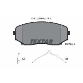 Acquista Kit pastiglie freni da TEXTAR 2351505 a buon mercato per soli 48,56 €