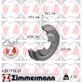 Comprar Tambor de freno de ZIMMERMANN 430.1776.20 a bajo precio de 28,97 €