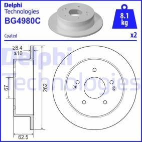 Acquista Disco freno da DELPHI BG4980C a buon mercato per soli 42,66 €