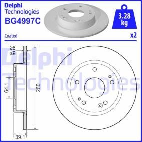 Compre Disco de travão da DELPHI BG4997C a um preço baixo por 29,89 €
