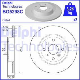 Compre Disco de travão da DELPHI BG5298C a um preço baixo por 28,16 €