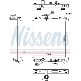 Kjøp Radiator, motorkjøling av NISSENS 698143 til den lave prisen 1245,41 NOK