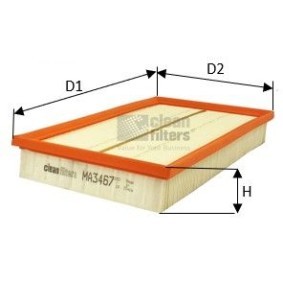 Compre Filtro de ar da CLEAN FILTER MA3467 a um preço baixo por 11,06 €