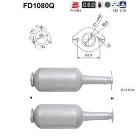 Partikelfilter (DPF) FD1080Q von AS günstig für 372,01 € online kaufen