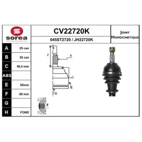 Comprar Juego de articulación, árbol de transmisión de EAI CV22720K a bajo precio de 59,71 €