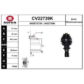 Comprar Juego de articulación, árbol de transmisión de EAI CV22739K a bajo precio de 70,55 €