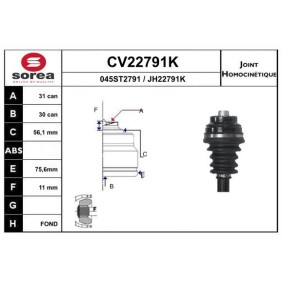 Comprar Juego de articulación, árbol de transmisión de EAI CV22791K a bajo precio de 67,10 €