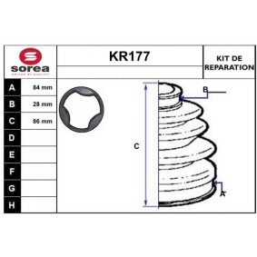 Achetez des Jeu de joint-soufflet, arbre de commande EAI KR177 à prix pour 18,27 €
