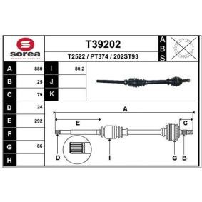 Comprar Árbol de transmisión de EAI T39202 a bajo precio de 117,95 €