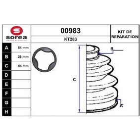 Achetez des Jeu de joint-soufflet, arbre de commande SNRA 00983 à prix pour 15,37 €
