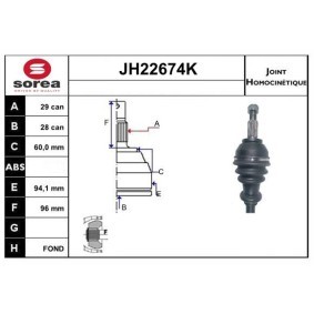 Gelenksatz, Antriebswelle JH22674K