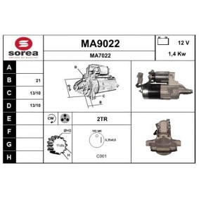 Köp Startmotor av SNRA MA9022 till det låga priset 2730,25 kr