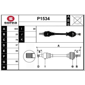 Comprar Árbol de transmisión de SNRA P1534 a bajo precio de 182,71 €