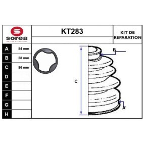 Achetez des Jeu de joint-soufflet, arbre de commande SERA KT283 à prix pour 18,88 €