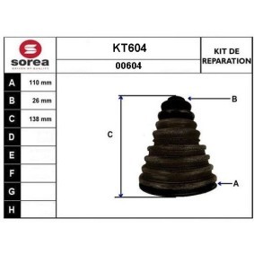 Achetez des Jeu de joint-soufflet, arbre de commande SERA KT604 à prix pour 22,01 €