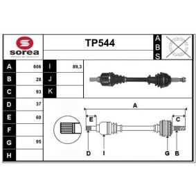 Comprar Árbol de transmisión de SERA TP544 a bajo precio de 219,64 €