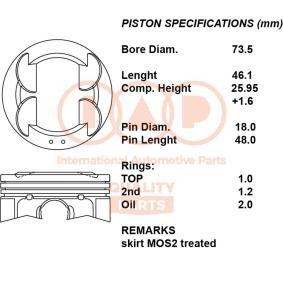 Kolben von IAP QUALITY PARTS für SWIFT IV (FZ, NZ) günstig online kaufen