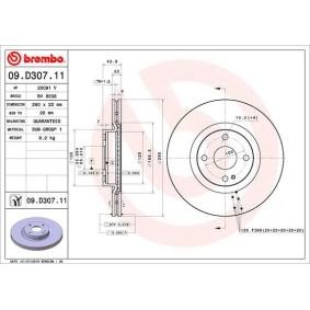 Comprar Disco de freno de BREMBO 09.D307.11 a bajo precio de 54,72 €