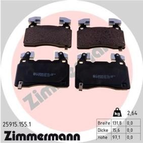 Köp Bromsbelägg av ZIMMERMANN 25915.155.1 till det låga priset 1480,98 kr
