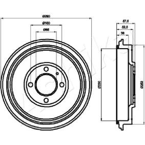 VOLKSWAGEN Bremstrommel von ASHIKA