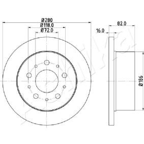 Achetez des Disque de frein ASHIKA 61-00-0609 à prix pour 51,52 €