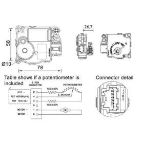 Stellmotor für Temperaturklappe AA 58 000P