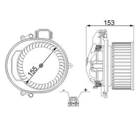 Achetez des Pulseur d'air habitacle MAHLE ORIGINAL AB 257 000S à prix pour 137,51 €