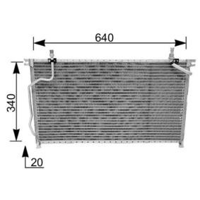 Köp Kondensor, klimatanläggning av MAHLE ORIGINAL AC 185 000S till det låga priset 1366,76 kr