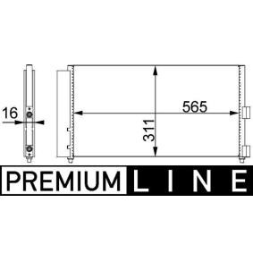 Köp Kondensor, klimatanläggning av MAHLE ORIGINAL AC 372 000P till det låga priset 1358,72 kr