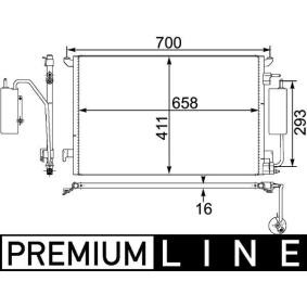 Klimakondensator von MAHLE ORIGINAL AC 411 000P