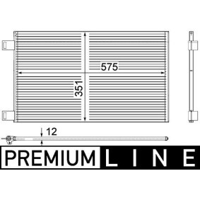 Köp Kondensor, klimatanläggning av MAHLE ORIGINAL AC 460 000P till det låga priset 1925,38 kr