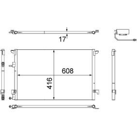 Klimakondensator von MAHLE ORIGINAL AC 498 000S