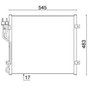 Klimakondensator von MAHLE ORIGINAL AC 545 000S