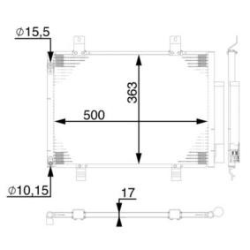 Köp Kondensor, klimatanläggning av MAHLE ORIGINAL AC 77 000S till det låga priset 1659,75 kr