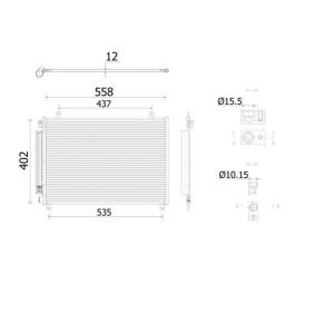 Köp Kondensor, klimatanläggning av MAHLE ORIGINAL AC 912 000S till det låga priset 1766,72 kr