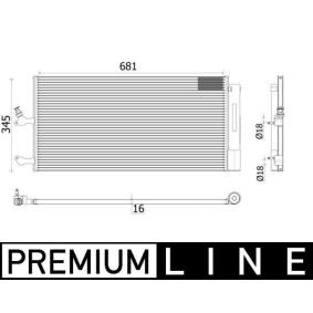 Köp Kondensor, klimatanläggning av MAHLE ORIGINAL AC 942 000P till det låga priset 2946,14 kr