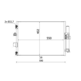 Köp Kondensor, klimatanläggning av MAHLE ORIGINAL AC 960 000S till det låga priset 2853,62 kr
