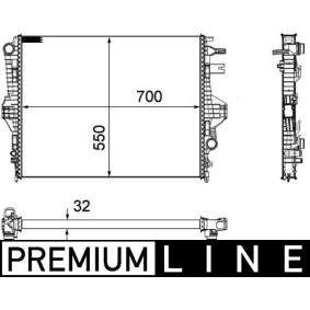 Achetez des Radiateur du moteur MAHLE ORIGINAL CR 1184 000P à prix pour 245,01 €