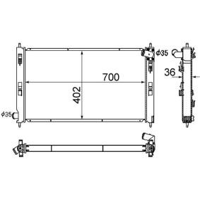 Achetez des Radiateur du moteur MAHLE ORIGINAL CR 1882 000S à prix pour 518,59 €
