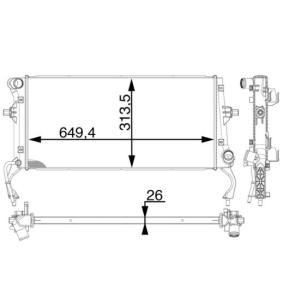 Achetez des Radiateur du moteur MAHLE ORIGINAL CR 1975 000P à prix pour 397,64 €