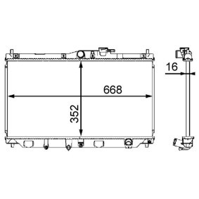Achetez des Radiateur du moteur MAHLE ORIGINAL CR 199 000S à prix pour 166,77 €