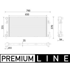 Achetez des Radiateur du moteur MAHLE ORIGINAL CR 2222 000P à prix pour 182,44 €
