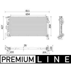 Achetez des Radiateur du moteur MAHLE ORIGINAL CR 2335 000P à prix pour 288,72 €