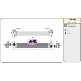 Köp Intercooler av AHE 709.069 till det låga priset 2710,39 kr