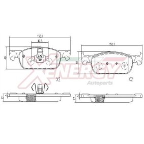 Acquista Kit pastiglie freni da AP XENERGY X41290 a buon mercato per soli 58,23 €